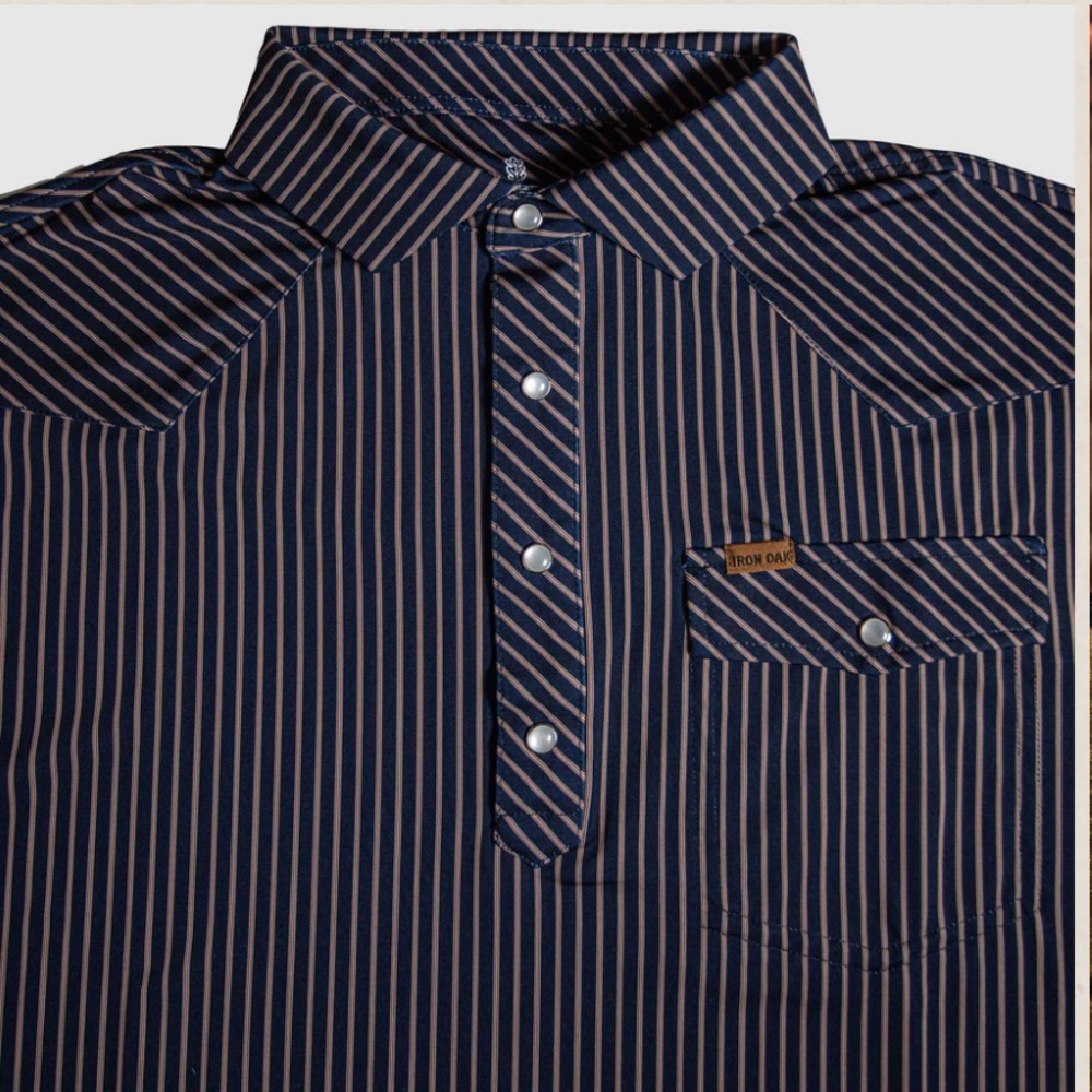 Iron Oak 🤠 “The Bradford” Pearl Snap Polo